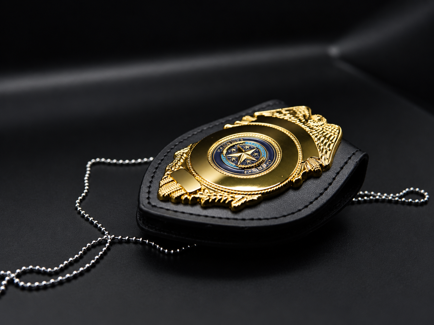 Custom Police Badge 3 with chain